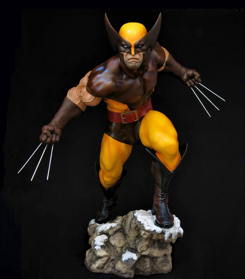 Brown and Yellow Wolverine Logo - Custom Brown Yellow Wolverine Legendary Scale Figure LSF