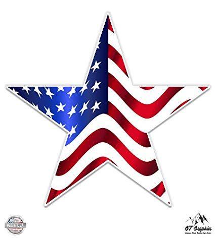 American Flaag Star Logo - Amazon.com : American Flag Star - Vinyl Sticker Waterproof Decal ...