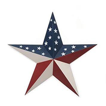 American Flaag Star Logo - Amazon.com : 6 American Flag Star Pattern Barn Stars 18