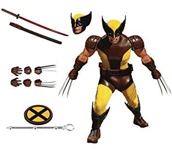 Brown and Yellow Wolverine Logo - Mezco Toys Mezco ToysAFGMEZ004 Marvel Wolverine Figure, Yellow/Brown ...