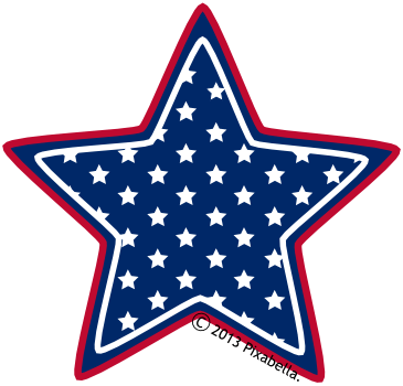 American Flaag Star Logo - American Stars Background Clipart
