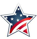 American Flaag Star Logo - Grunge star design of American USA vote text logo vector