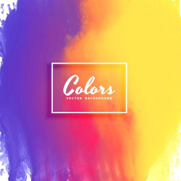 Purple Yellow Red Blue Logo - Purple red and yellow watercolor background Vector | Free Download