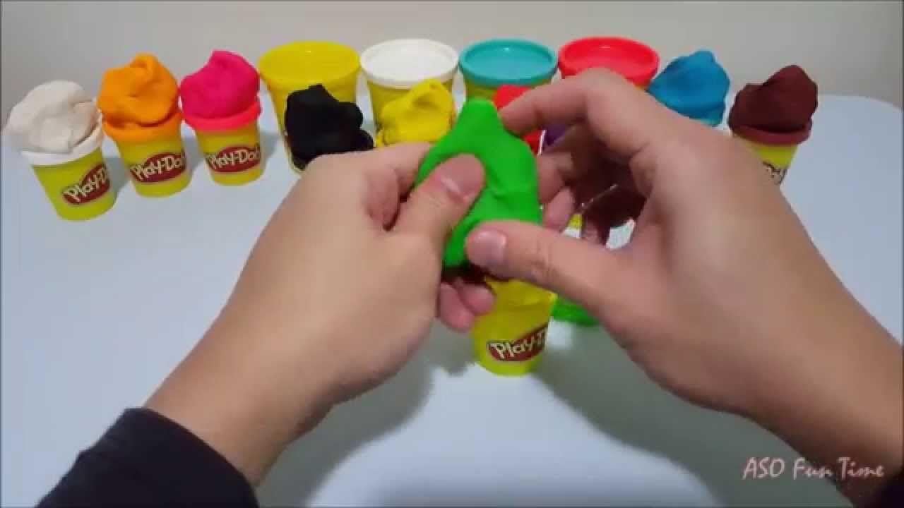 Red Yellow Brown Green Logo - Learn Colours with Playdoh - White, Orange, Pink, Black, Yellow, Red ...