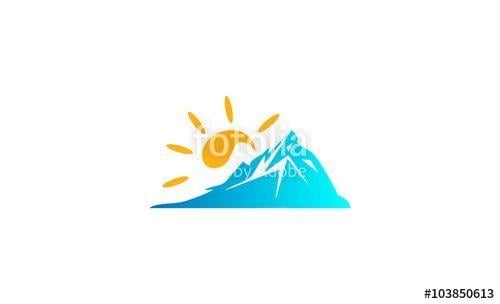 Sun and Mountain Logo - Sun Mountain Vector Logo Stock Image And Royalty Free Vector Files