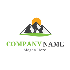 Sun and Mountain Logo - Free Mountain Logo Designs. DesignEvo Logo Maker