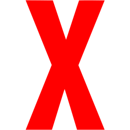 Red Letter X Logo - Red letter x icon red letter icons