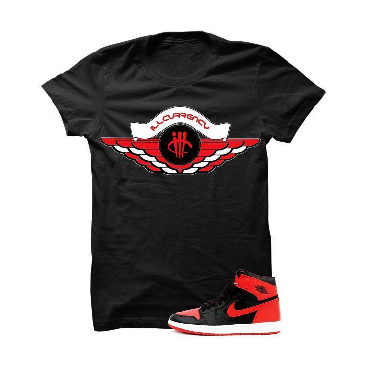 Jordan Retro Logo - Jordan 1 High OG Banned Black T Shirt (Retro Logo) - illCurrency