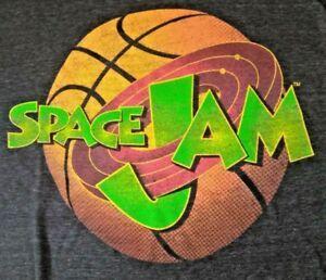 Jordan Retro Logo - Space Jam Retro Logo Tunes Gray Men's MEDIUM T Shirt