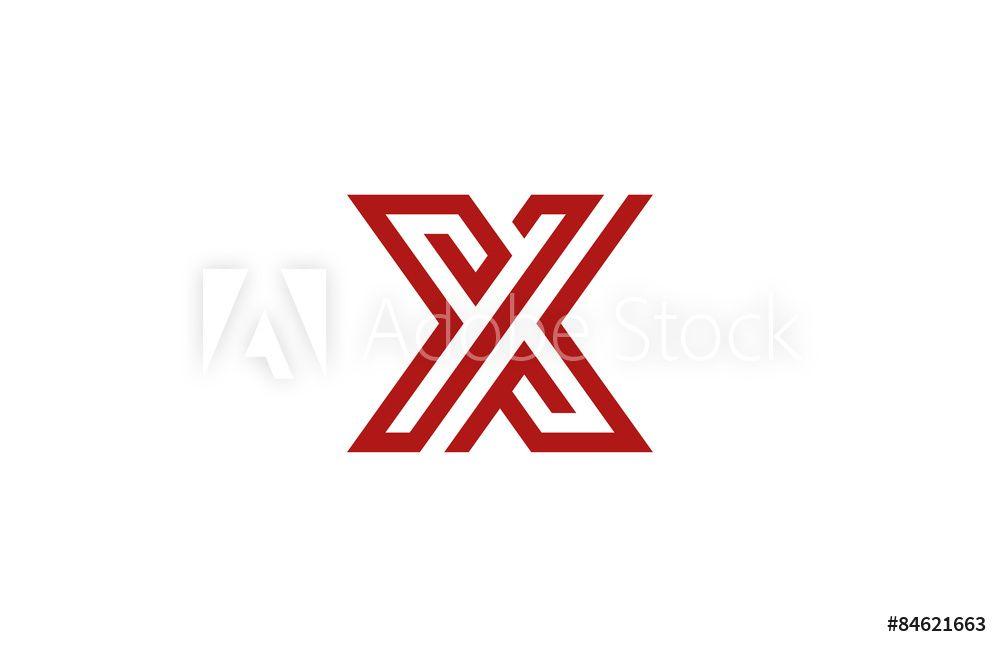 Red Letter X Logo - Photo & Art Print Letter X Logo vector alphabet design element