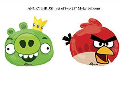 Green and Red Bird Shop Logo - Amazon.com: Angry Birds Pig & Red Bird Birthday Party (2) 23 ...
