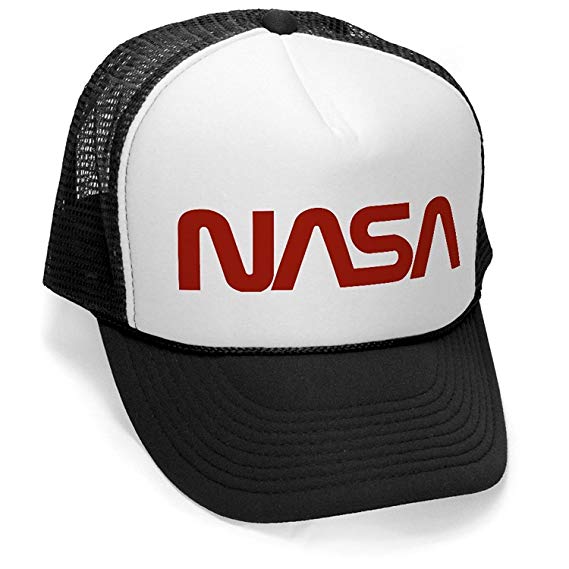 Old NASA Logo - OLD NASA LOGO retro funny geek nerd Mesh Trucker Cap Hat Cap