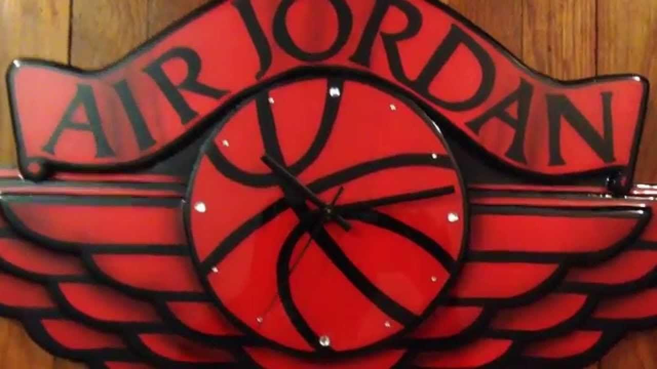 Jordan Retro Logo - Air Jordan Wings logo plaque clock - YouTube