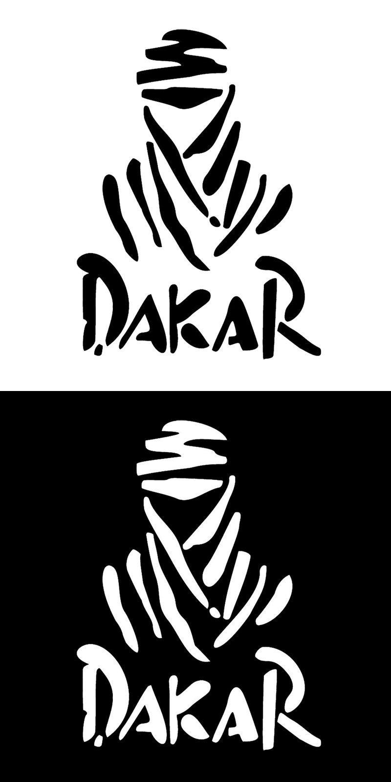 White Race Logo - 11.4*15.4CM Dakar Paris Rally Race Logo Car Window Decal Vinyl Car