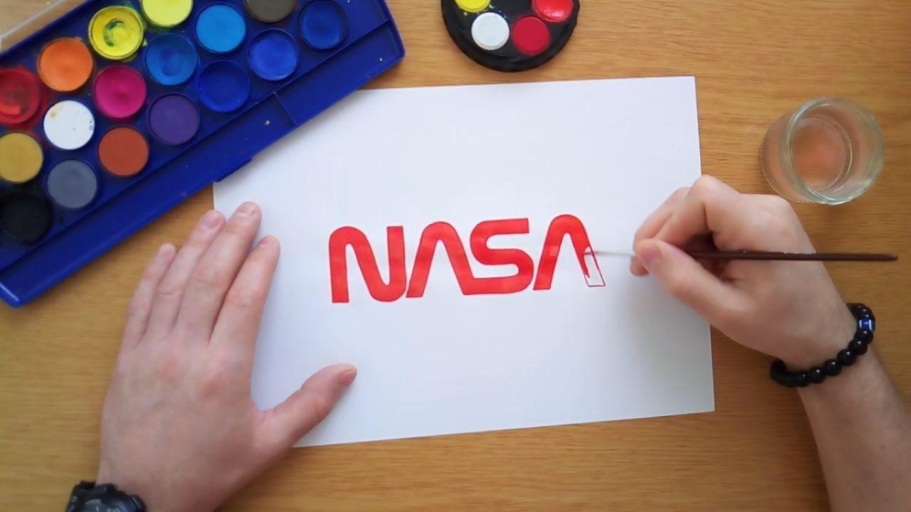 Old NASA Logo - How to draw the old NASA logo - YouTube