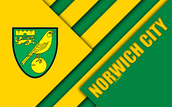 Norwich City Logo - Télécharger fonds d'écran Norwich City FC, logo, 4k, jaune vert de l ...