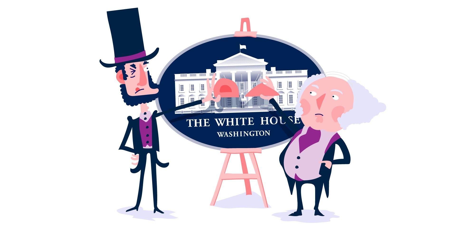 White House with Blue Logo - The Race for The White House (Logo) – Hey and Hej! – Medium