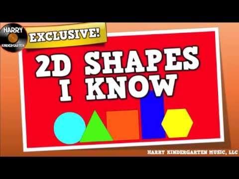 Red Hexagon with Two White Triangles Logo - 2D Shapes I Know! (song for kids about flat shapes: circle, triangle ...