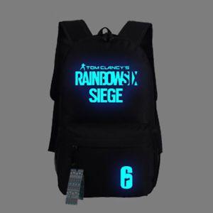 Rainbow 6 Logo - Tom Clancy's Rainbow Six Siege Logo Luminous Shoulder School Bag