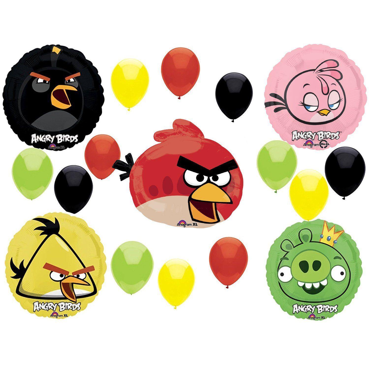 Green and Red Bird Shop Logo - Amazon.com: Angry Birds Birthday Party Supplies and Red Bird Balloon ...