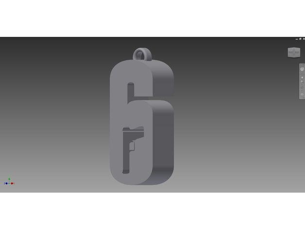 Rainbow 6 Logo - Rainbow Six: Siege Logo Keychain by YerrytheYanitor - Thingiverse