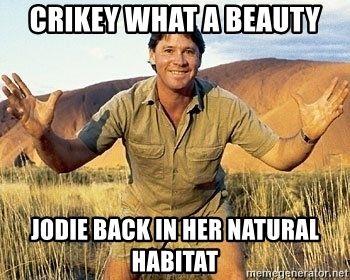 Crocodile Hunter Crikey Logo - Crikey What a beauty Jodie back in her natural habitat - Crocodile ...