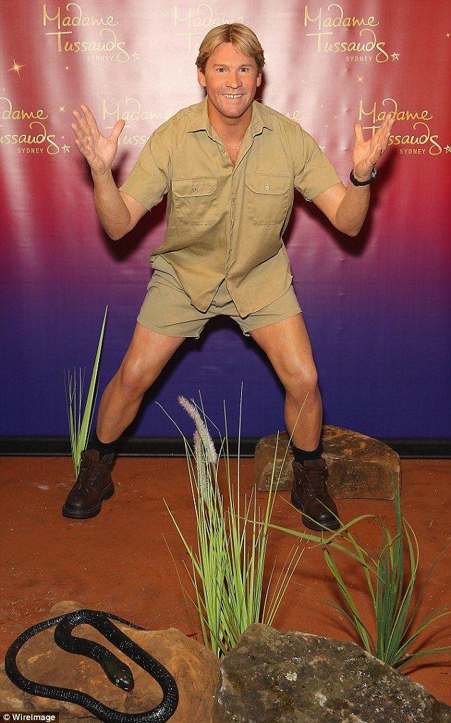 Crocodile Hunter Crikey Logo - Steve Irwin's wax figure arrives in Sydney ahead of launch at Madame ...