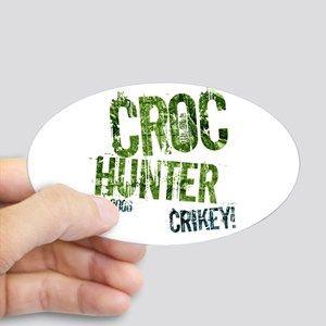 Crocodile Hunter Crikey Logo - Steve Irwin Croc Crocodile Hunter Crikey Stickers - CafePress