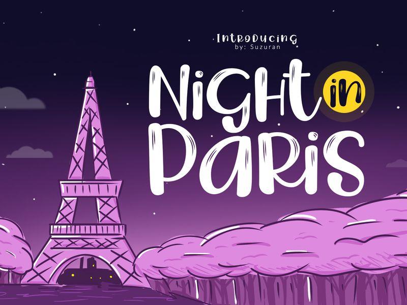 Night in Paris Logo - Night In Paris Font by Suzuran | Dribbble | Dribbble