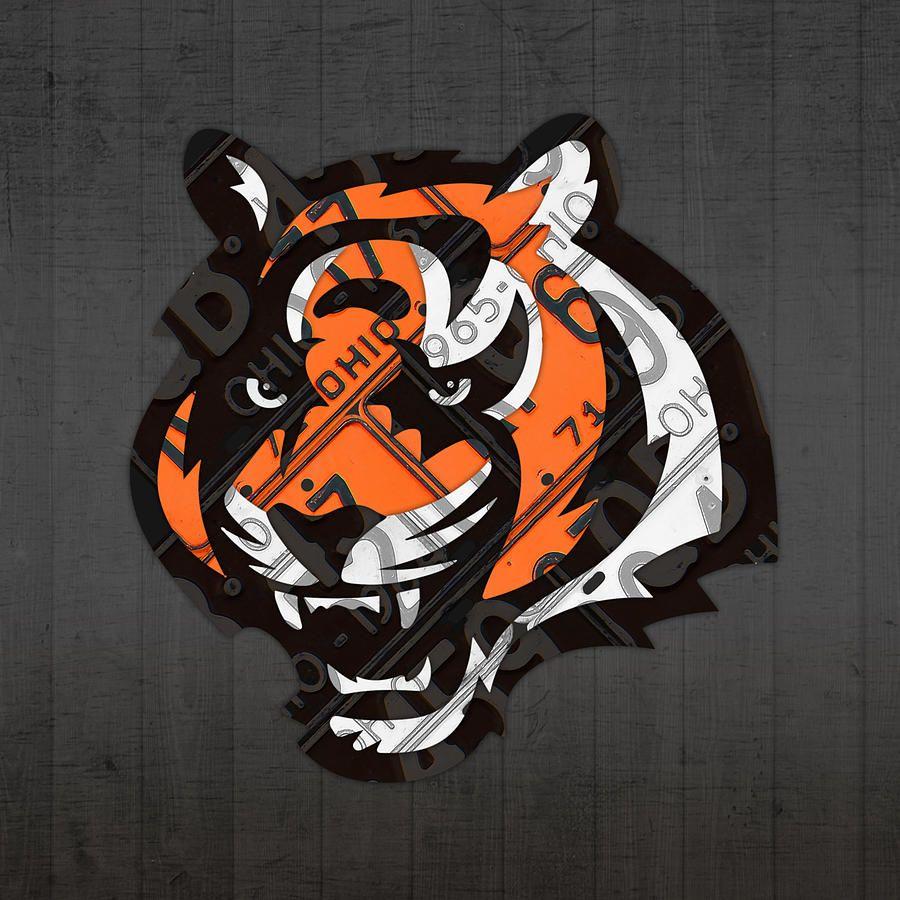 Bengals Football Logo - Cincinnati Bengals Football Team Retro Logo Ohio License Plate Art ...