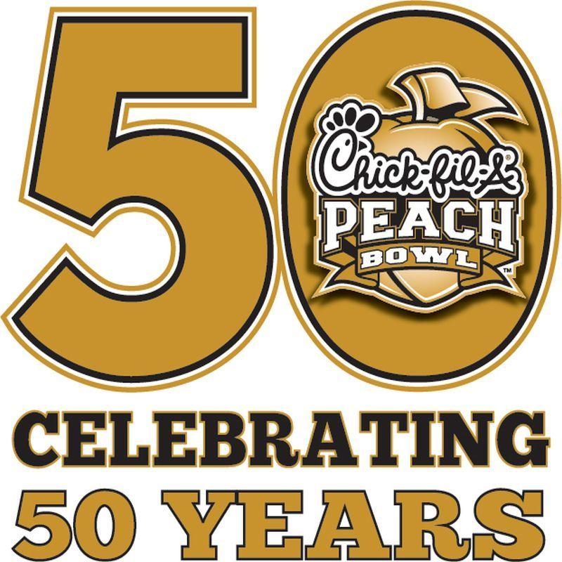 Peach Bowl Logo - Celebrating Our Golden Season. Chick Fil A Peach Bowl