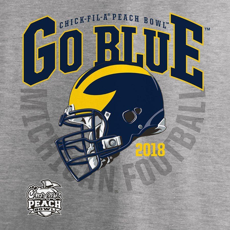 Peach Bowl Logo - Michigan Wolverines Fanatics Branded Youth 2018 Peach Bowl Bound