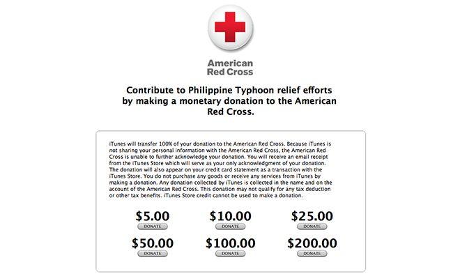 Philippines Donation for Red Cross Logo - Apple activates iTunes' Red Cross donation system for Philippine