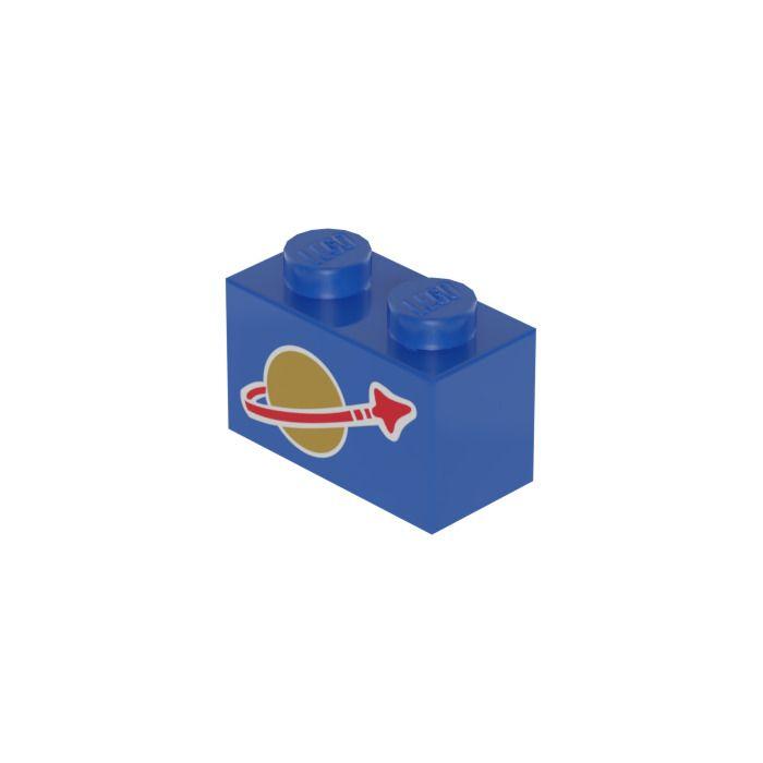 LEGO Space Logo - LEGO Brick 1 x 2 with Classic Space Logo (3004). Brick Owl