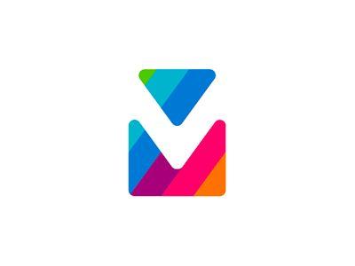 Double Letter Logo - viaMail / via Mail, V M monogram logo design symbol