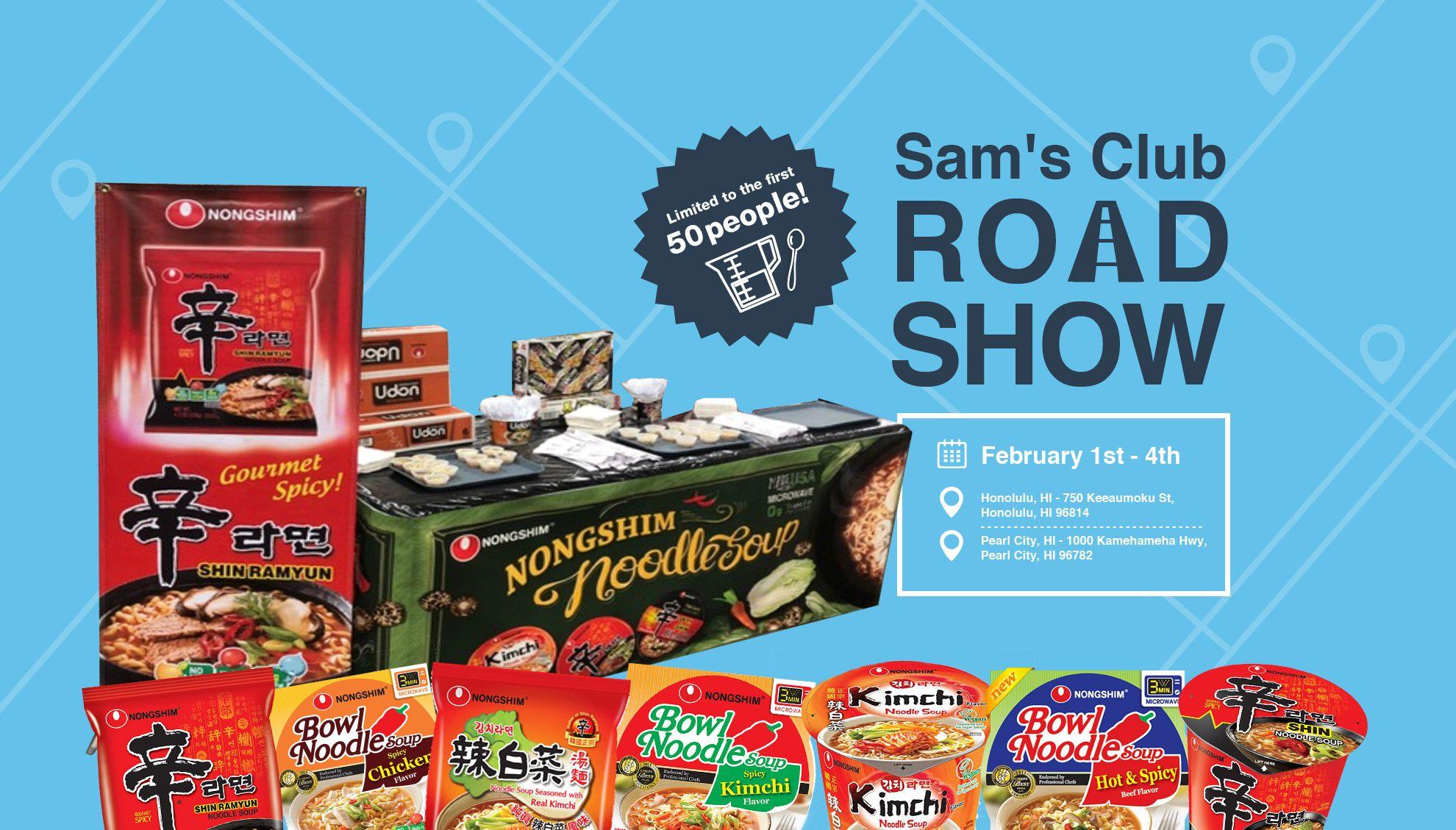 Sam's Club Food Logo - Sam's Club RoadShow | Nongshim USA