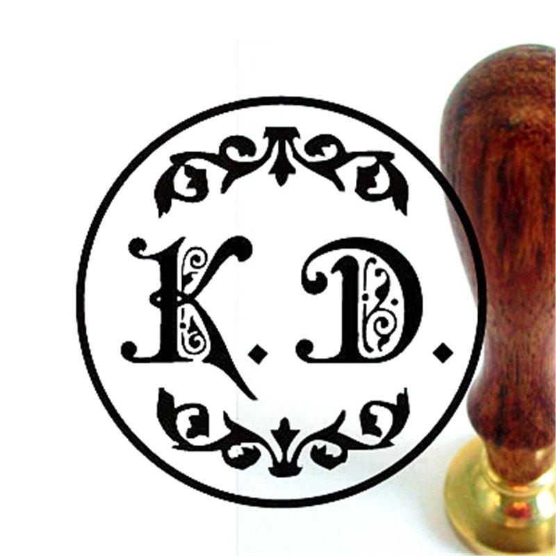 Double Letter Logo - Free shipping ! double letter design wedding Retro antique ancient ...