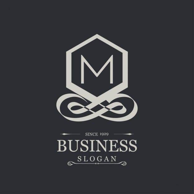 Elegant Letter Logo - Elegant silver logo with the letter m Vector | Free Download