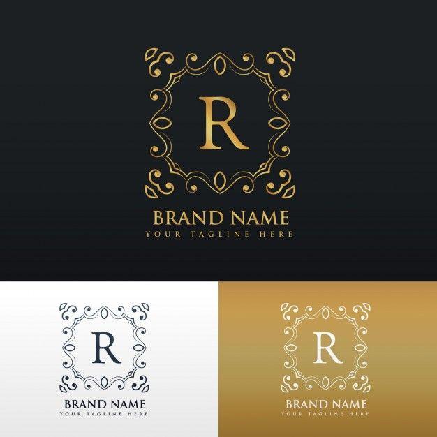 Elegant Letter Logo - Elegant ornamental logo with the letter r Vector | Free Download