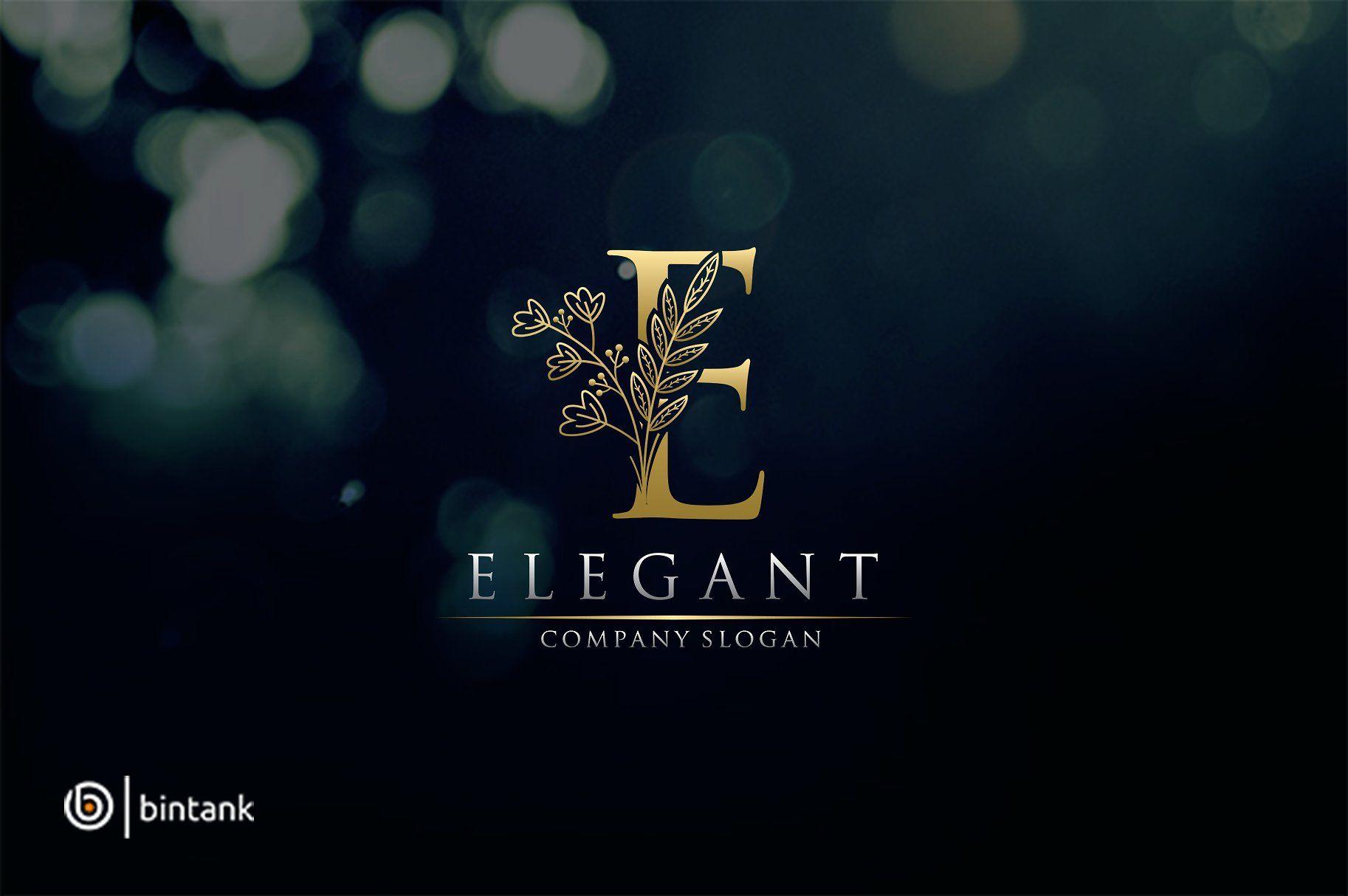 Elegant Letter Logo - Elegant - Gold E Letter Logo ~ Logo Templates ~ Creative Market
