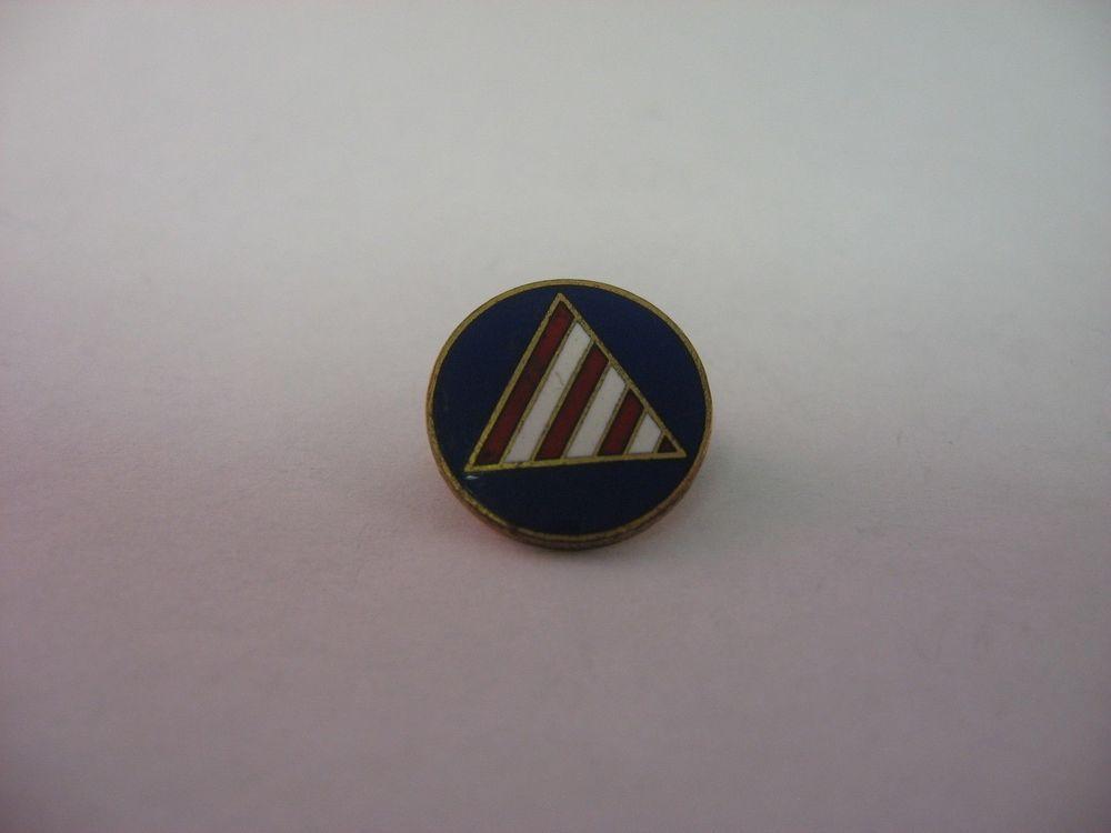 Blue Circle White Triangle Logo - High Quality Vintage Enamel Blue Circle RED WHITE STRIPE TRIANGLE ...