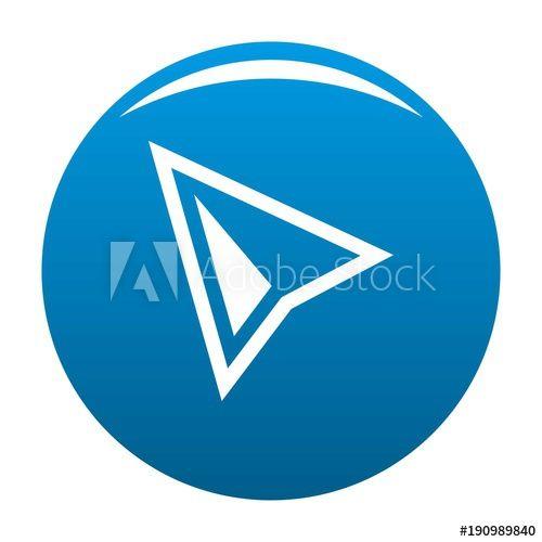 Blue Circle with Triangle Logo - Cursor modern icon vector blue circle isolated on white background ...