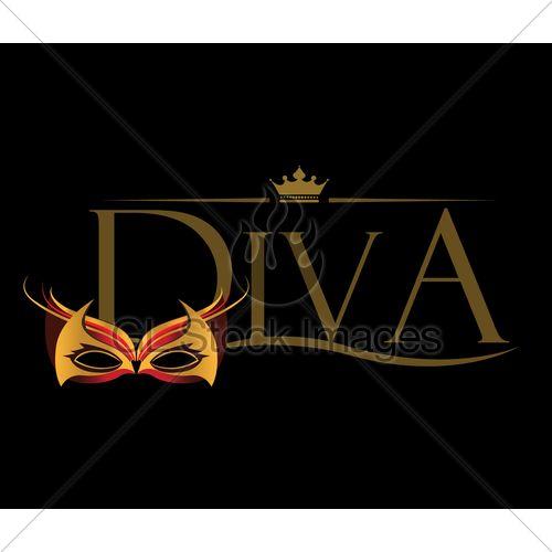 Diva Logo - Diva Logo With Masquerade Glasses · GL Stock Images