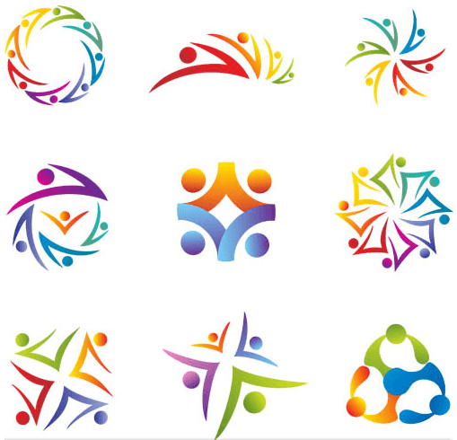 Person Vector Logo - Logo with People vector. AI format free vector download