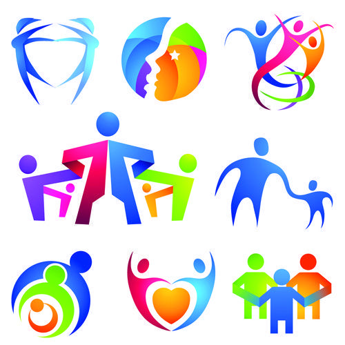Person Vector Logo - Public places People symbols vector 02 free download