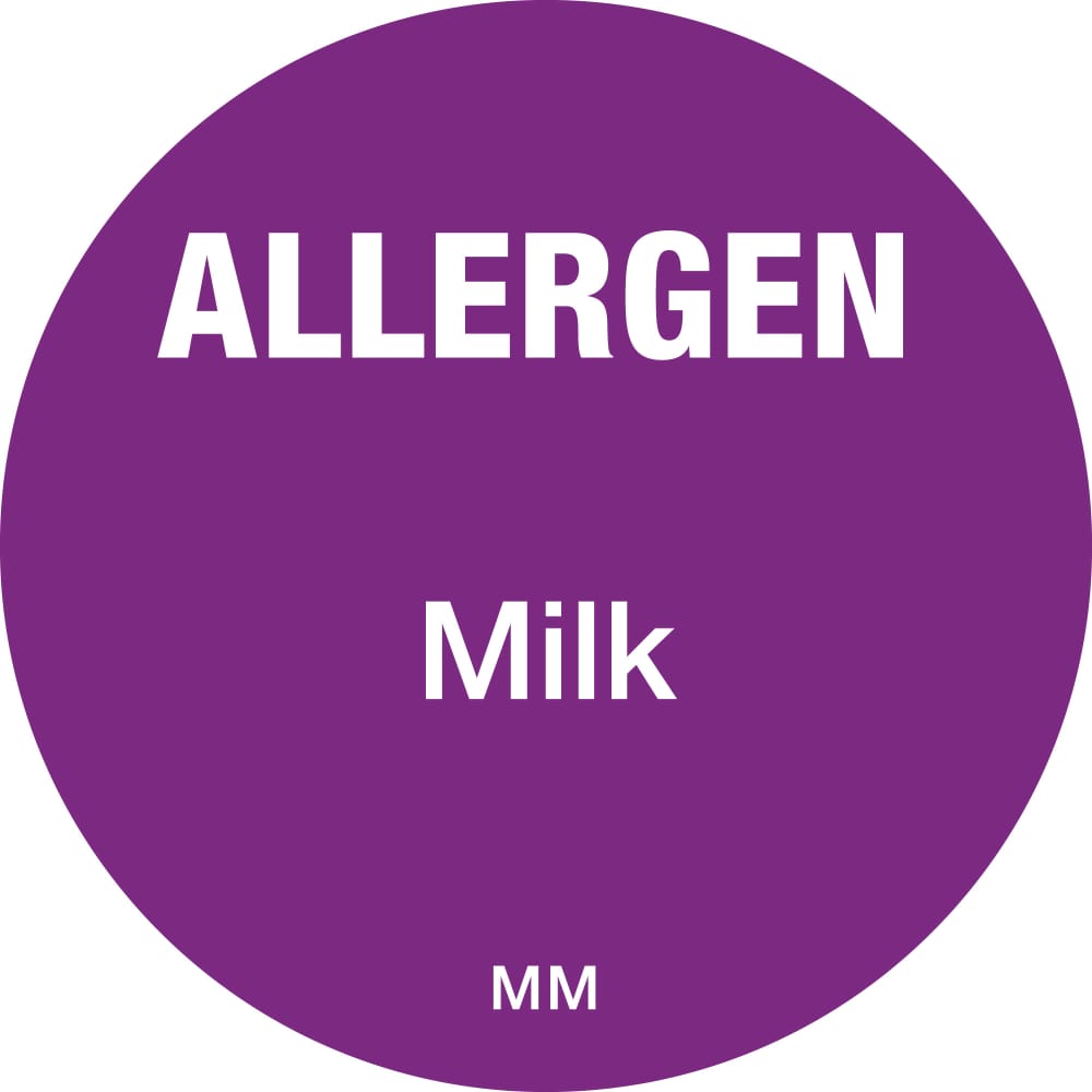Purple Circle Logo - Daymark Removable Milk Allergen Purple Circle Labels