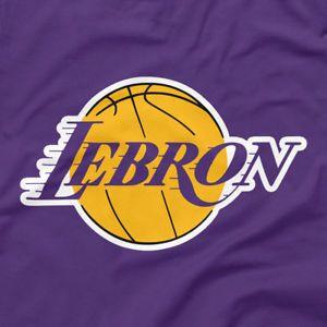 LeBron Logo - LeBron James Shirt Los Angeles Lakers Logo Purple XS S M L XL 2XL ...