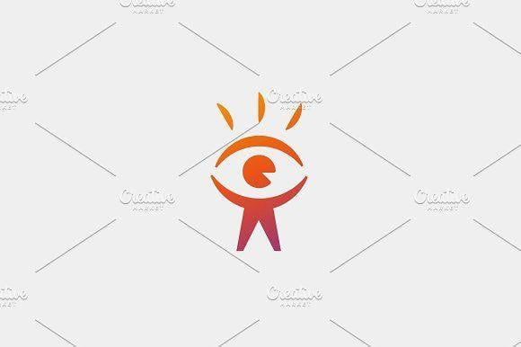 Person Vector Logo - Eye people head vector logo design. Find person icon symbol. Man
