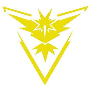 Stick Person with Yellow Logo - Stick'emAll Teams Logos (Pokemon GO Inspired)