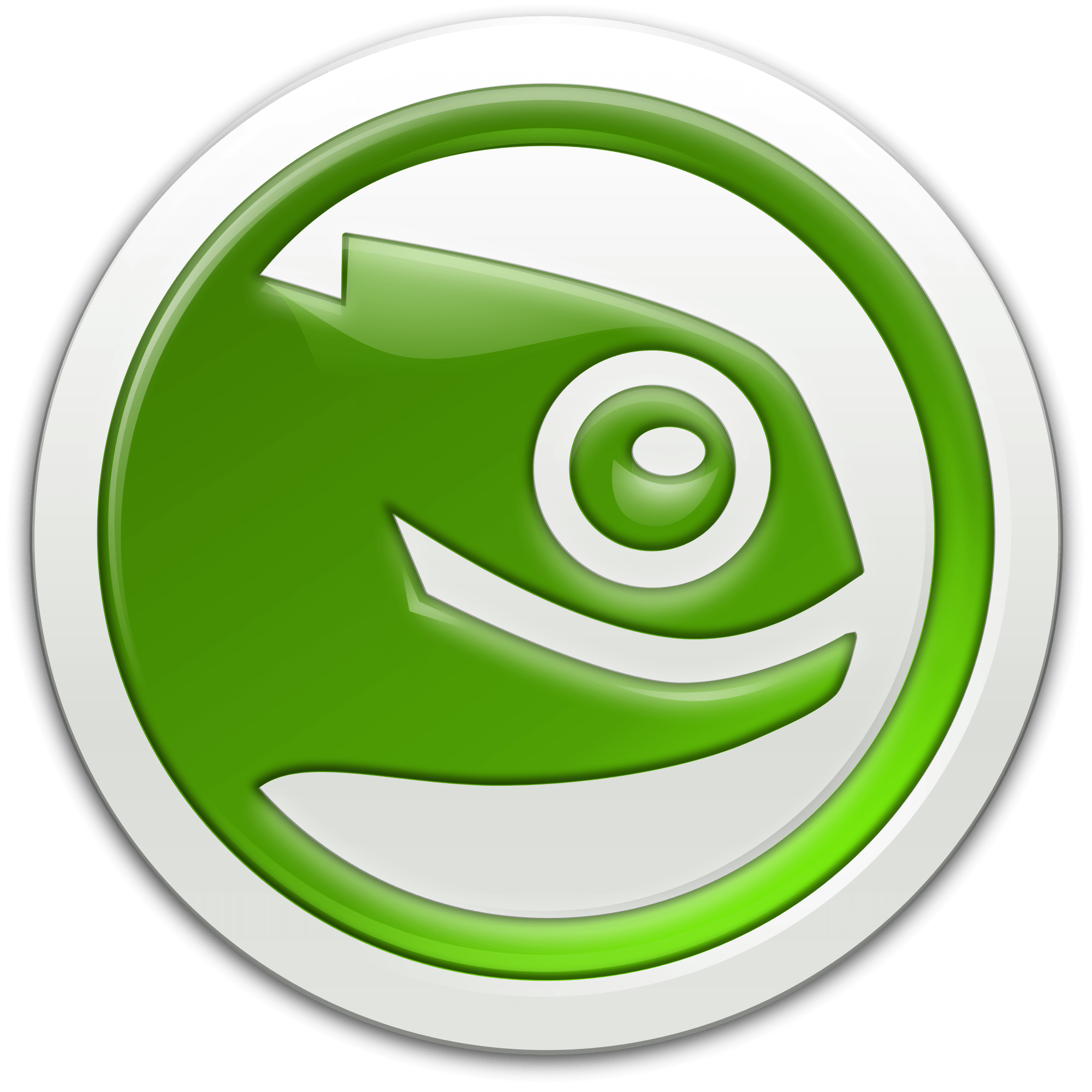 Suse Logo - OpenSUSE Geeko button bling7.svg
